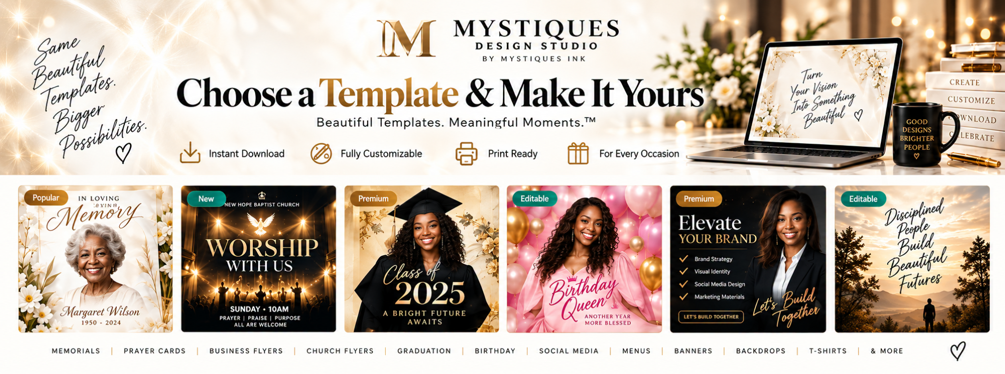 Mystiques Design Studio — Choose a Template and Make It Yours